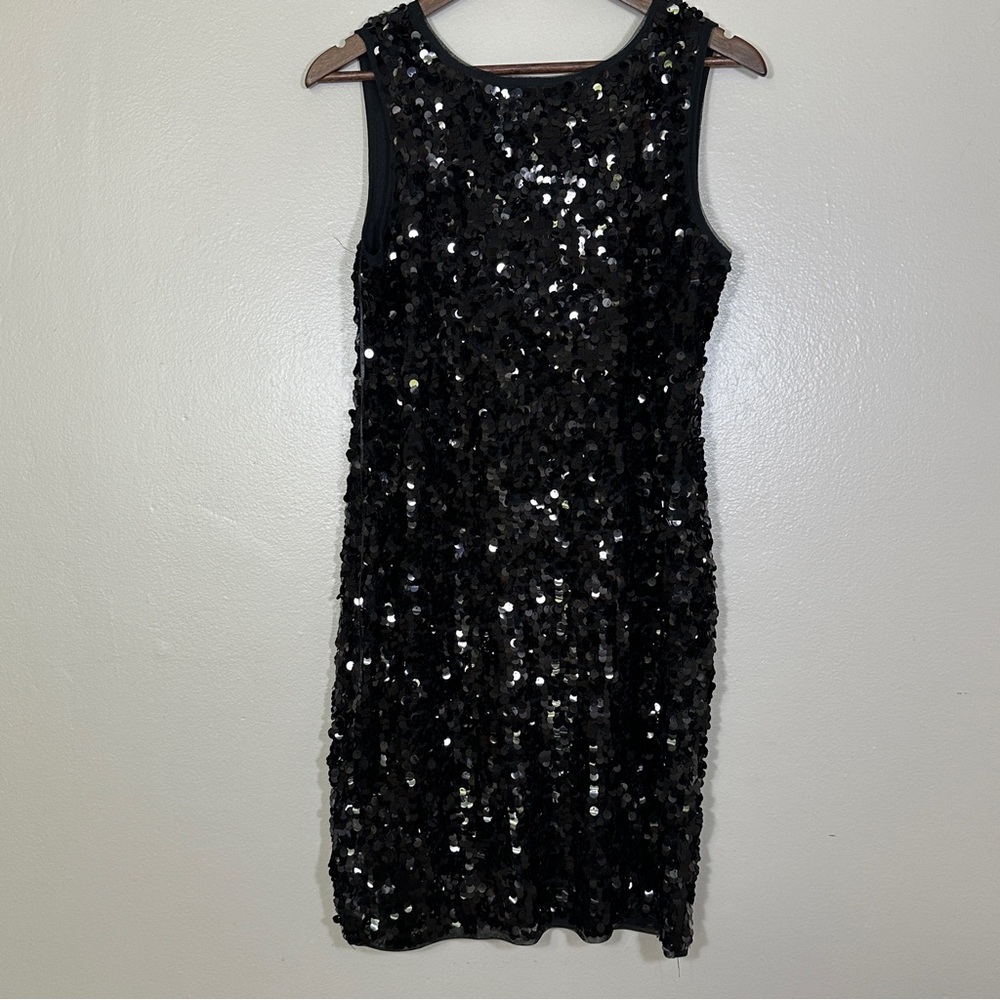 NEW‎ Spense Sleeveless Black Sequin Cocktail Dress